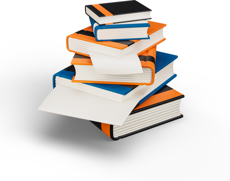 Books icon isolated 3d render illustration